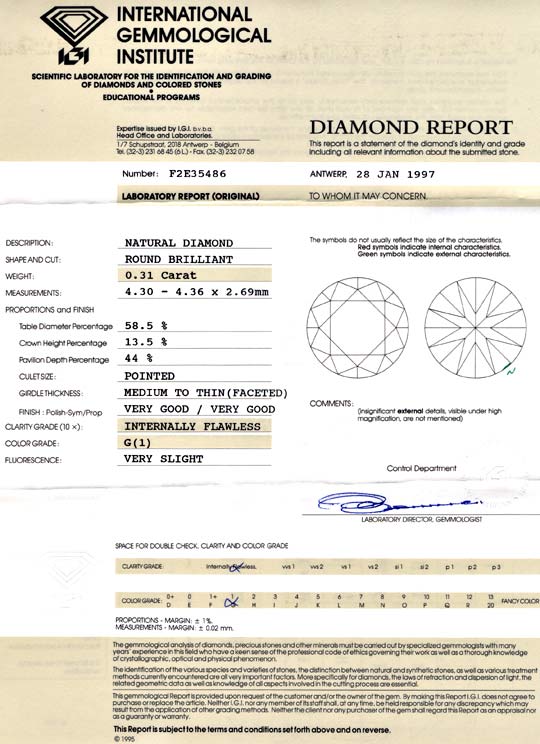 Foto 9 - Diamant 0,3 IGI Brillant Lupenrein Top Wesselton, D5660
