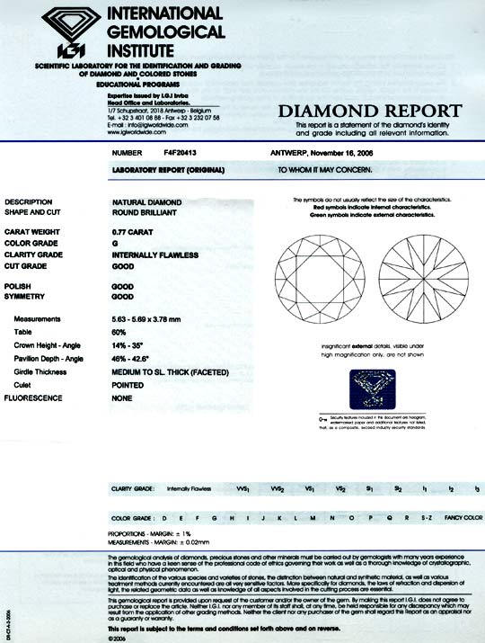 Foto 9 - Diamant IGI Brillant 0,77 Lupenrein feines Weiss, D5766