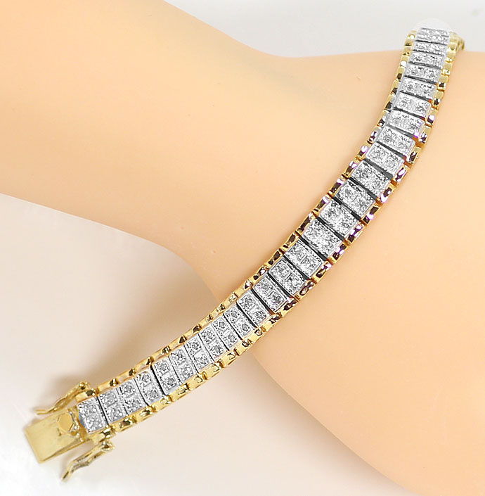 Foto 4 - Top Armband mit 0,60ct Diamanten 925er Silber vergoldet, R7451