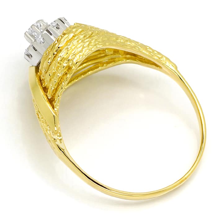 Foto 3 - Diamantenring mit 0,24ct Brillanten Gelbgold-Weißgold, S1307
