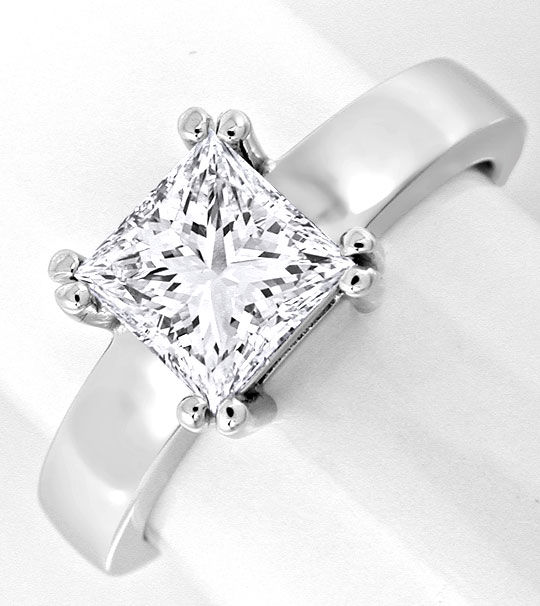 Foto 2 - Traum Princess Diamant-Solitär Ring 1,585ct Schmuck Neu, S6328